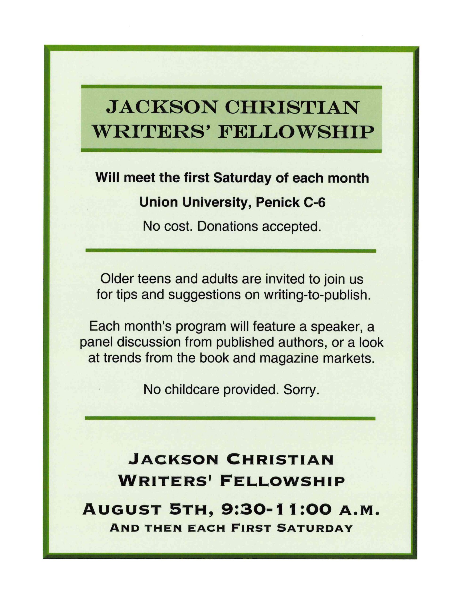 Jackson Christian Writers’
